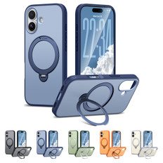 Shockproof iPhone 16+ Plus MagSafe Wireless Charging 360 Rotate Stand Case Cover Colour Ring Apple 16Plus