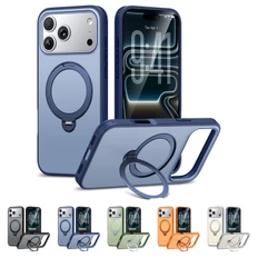 Shockproof iPhone 17 Pro MagSafe Wireless Charging 360 Rotate Stand Case Cover Colour Ring Apple 17Pro