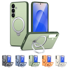 Shockproof Samsung Galaxy S23 FE 5G MagSafe Wireless Charging 360 Rotate Stand Case Cover Colour Ring S711