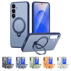 Shockproof Samsung Galaxy S24 FE 5G MagSafe Wireless Charging 360 Rotate Stand Case Cover Colour Ring S721
