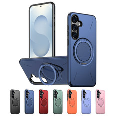 Heavy Duty Samsung Galaxy S25+ Plus 5G MagSafe Wireless Charging 360 Rotate Ring Stand 2-Layer Case Cover S936