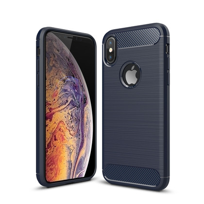 Slim iPhone Xs X Shockproof Soft Carbon Case Cover Apple Skin iPhoneXs