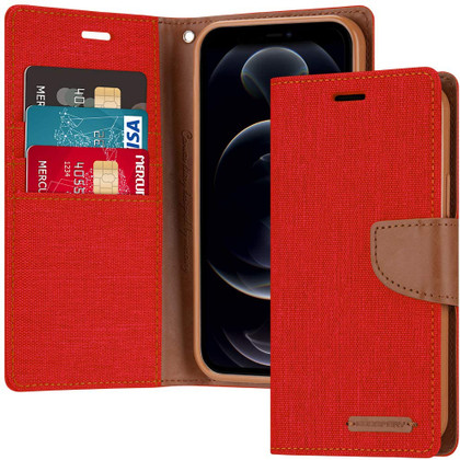 Goospery iPhone 11 Pro Max Canvas Fabric Flip Wallet Case Cover