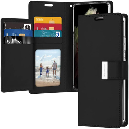Goospery Samsung Galaxy S21 FE 5G Wallet Case Cover Extra Card Slots
