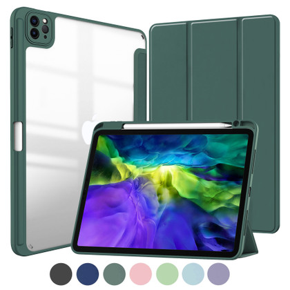 iPad Pro 11" (3rd Gen) 2021 Case Cover Clear Back Pencil Holder Apple