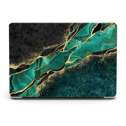 MacBook Pro 14-inch M4 2024 Hard Case Cover Apple A3112 A3185 A3401 Marble Green+Black