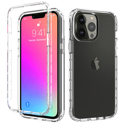 iPhone 14 Pro Max Shockproof 2-in-1 Clear Case Bumper Cover Apple ProMax