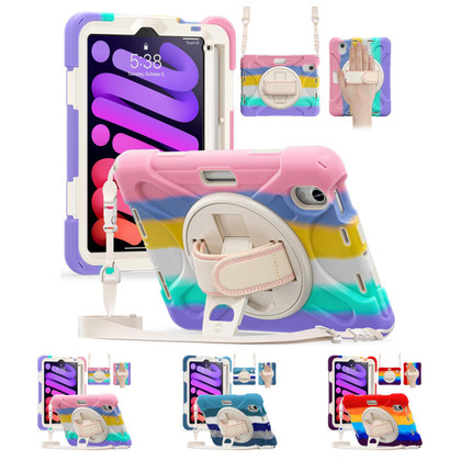 Heavy Duty Strap iPad mini 7 (A17 Pro) 7th Gen 2024 Apple Shockproof Colourful Case Cover mini7