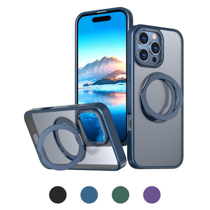 iPhone 16 Pro Max Frosted Back MagSafe Wireless Charging 360 Rotate Ring Stand Case Cover Apple