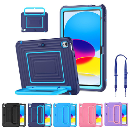 Kids Shockproof Strap iPad 10.9' 2022 10th Gen Apple Case Cover Ripple Pattern