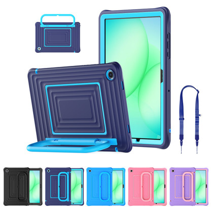 Kids Shockproof Strap Samsung Galaxy Tab A9+ Plus 11" X210 X216 Case Cover Ripple Pattern