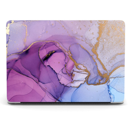 MacBook Pro 14-inch M5 / M5 Max 2026 Hard Case Cover Apple A3426/A3427 Marble Purple+Blue