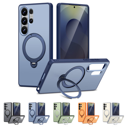 Shockproof Samsung Galaxy S24 Ultra 5G MagSafe Wireless Charging 360 Rotate Stand Case Cover Colour Ring S928
