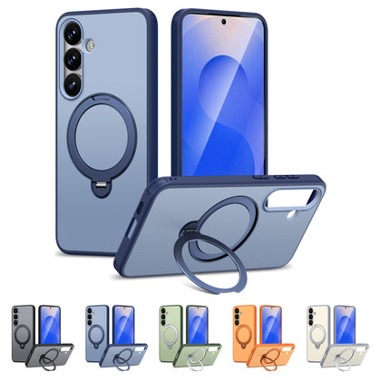 Shockproof Samsung Galaxy S24 FE 5G MagSafe Wireless Charging 360 Rotate Stand Case Cover Colour Ring S721