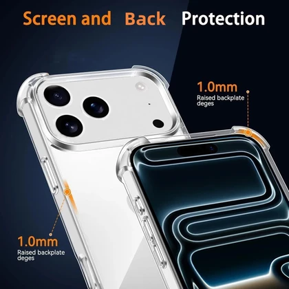 Goospery iPhone 18 Pro Max Clear Phone Case Shockproof Bumper Cover ProMax