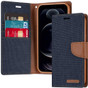 Goospery iPhone 12 Mini Canvas Fabric Flip Wallet Case Cover Apple