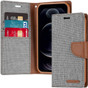 Goospery iPhone 15 Plus Canvas Fabric Flip Wallet Case Cover Apple