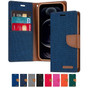 Goospery iPhone 15 Pro Canvas Fabric Flip Wallet Case Cover Apple