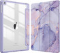 iPad 10.2" 2019 7th Gen Case Cover Clear Back Pen Holder Apple Marble