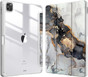 iPad Pro 11" 1st Gen Case Cover Clear Back Pencil Holder Apple Marble
