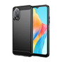 Slim OPPO A18 4G Soft Carbon Fibre Brushed Case Cover Flexible Skin
