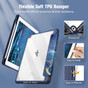 iPad Pro 12.9" 2020 4th Gen Case Cover Clear Back Pen Holder Apple Marble
