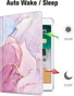 iPad 9.7" 5th Gen Smart 360 Rotate Leather Case Cover Apple 5 Marble