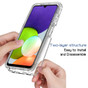 Samsung Galaxy A12 2-in-1 Shockproof Clear Case Bumper Cover A125
