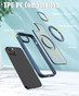 iPhone 15+ Plus Frosted Back MagSafe Wireless Charging 360 Rotate Ring Stand Case Cover Apple
