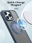 iPhone 15 Pro Max Frosted Back MagSafe Wireless Charging 360 Rotate Ring Stand Case Cover Apple