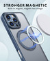 iPhone 16 Pro Frosted Back MagSafe Wireless Charging 360 Rotate Ring Stand Case Cover Apple