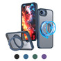 iPhone 16e (2025) Frosted Back MagSafe Wireless Charging 360 Rotate Ring Stand Case Cover Apple