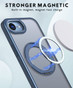 iPhone 16e (2025) Frosted Back MagSafe Wireless Charging 360 Rotate Ring Stand Case Cover Apple