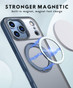 iPhone 17 Pro Max Frosted Back MagSafe Wireless Charging 360 Rotate Ring Stand Case Cover Apple ProMax
