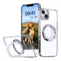 iPhone XR Clear Back MagSafe Wireless Charging 360 Rotate Ring Stand Case Cover Apple