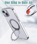 iPhone XR Clear Back MagSafe Wireless Charging 360 Rotate Ring Stand Case Cover Apple