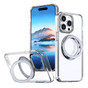 iPhone 15 Pro Clear Back MagSafe Wireless Charging 360 Rotate Ring Stand Case Cover Apple