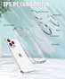 iPhone 15 Pro Clear Back MagSafe Wireless Charging 360 Rotate Ring Stand Case Cover Apple