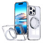 iPhone 16 Pro Clear Back MagSafe Wireless Charging 360 Rotate Ring Stand Case Cover Apple