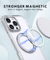 iPhone 16 Pro Clear Back MagSafe Wireless Charging 360 Rotate Ring Stand Case Cover Apple