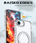 iPhone 16e (2025) Clear Back MagSafe Wireless Charging 360 Rotate Ring Stand Case Cover Apple