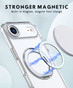 iPhone 17 Air Clear Back MagSafe Wireless Charging 360 Rotate Ring Stand Case Cover Apple 17Air