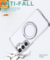 Samsung Galaxy S24 5G Clear Back MagSafe Wireless Charging 360 Rotate Ring Stand Case Cover S921