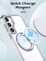Samsung Galaxy S25+ Plus 5G Clear Back MagSafe Wireless Charging 360 Rotate Ring Stand Case Cover S936