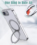 iPhone 17e (2026) Clear Back MagSafe Wireless Charging 360 Rotate Ring Stand Case Cover Apple