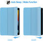 iPad Air 1 9.7" 1st Gen Tri-Fold Smart Cover Semi-Clear Back Case Apple Air1