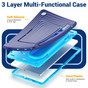 Kids Shockproof Strap Samsung Galaxy Tab A9+ Plus 11" X210 X216 Case Cover Ripple Pattern