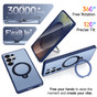 Shockproof Samsung Galaxy S22 Ultra 5G MagSafe Wireless Charging 360 Rotate Stand Case Cover Colour Ring S908