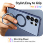 Shockproof Samsung Galaxy S23 Ultra 5G MagSafe Wireless Charging 360 Rotate Stand Case Cover Colour Ring S918