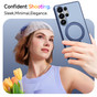Shockproof Samsung Galaxy S25 Ultra 5G MagSafe Wireless Charging 360 Rotate Stand Case Cover Colour Ring S938